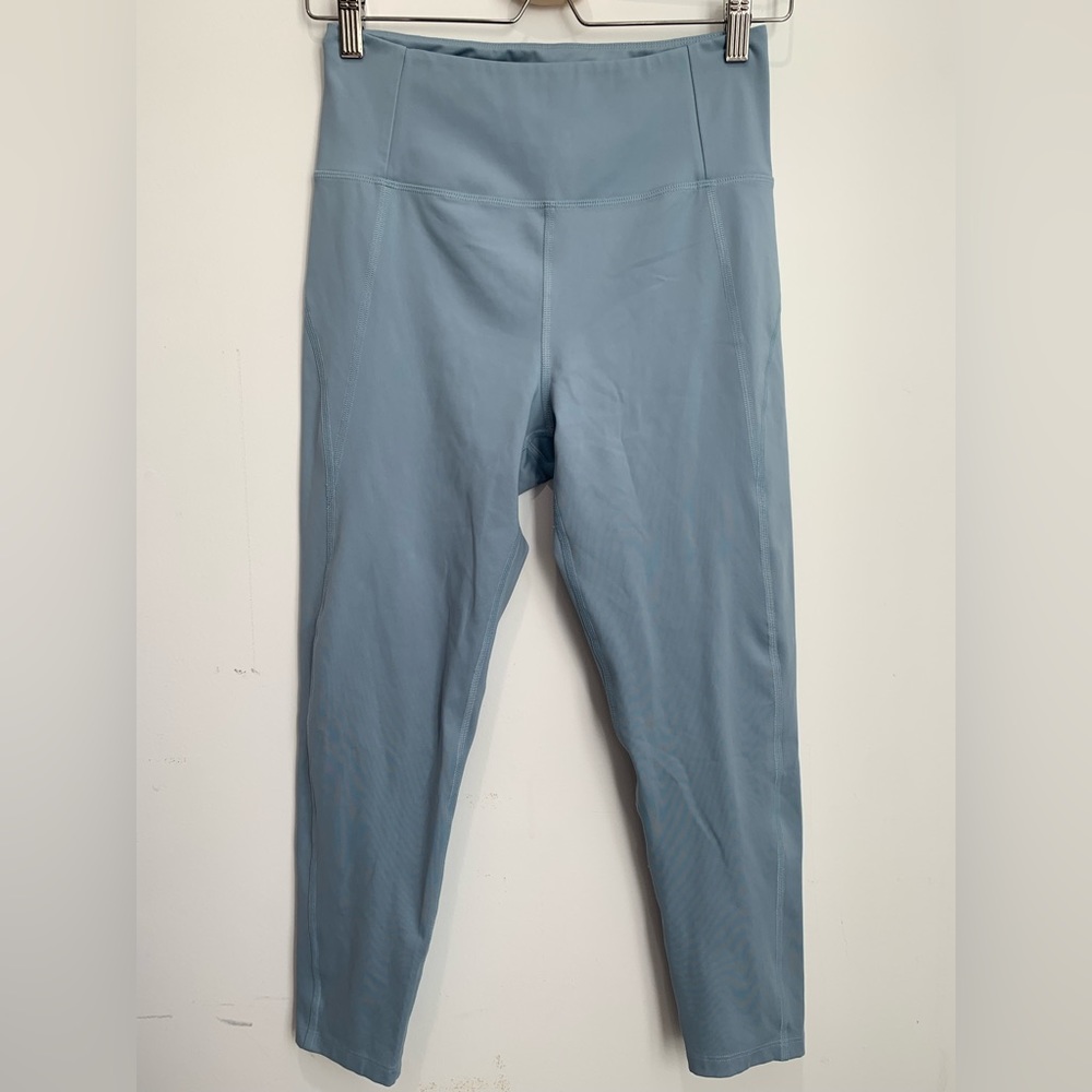 EUC Girlfriend Collective Light Blue Compressive High-Rise Leggings | Size Large
